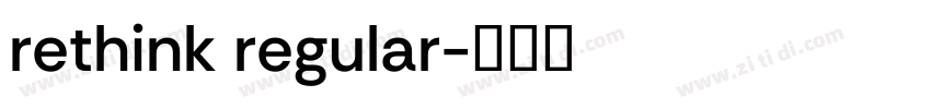 rethink regular字体转换